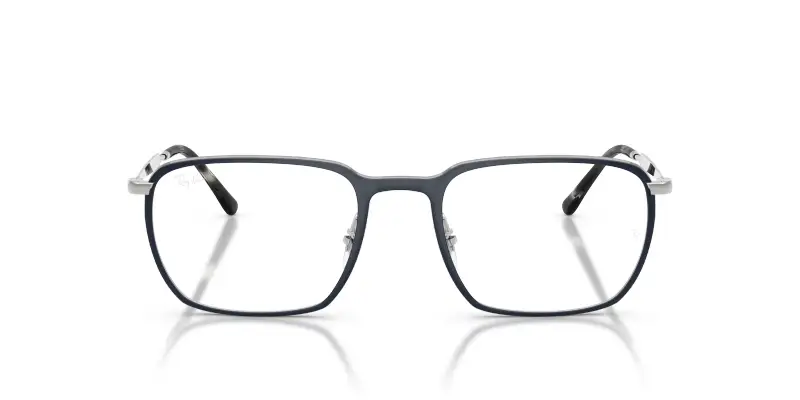 Unisex Ray - Ban RX6549 3016 Montature da vista Metallo Blu Trasparente Squadrata Normale miniatura 3