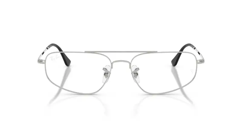 Unisex Ray - Ban RX6550 2501 Montature da vista Metallo Argento Trasparente Geometrica Normale miniatura 3