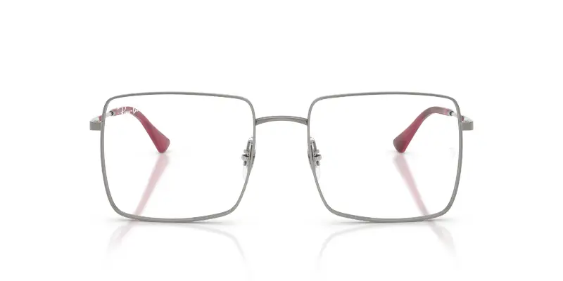 Unisex Ray - Ban RX6553 2502 Montature da vista Metallo Grigio Trasparente Squadrata Normale miniatura 3