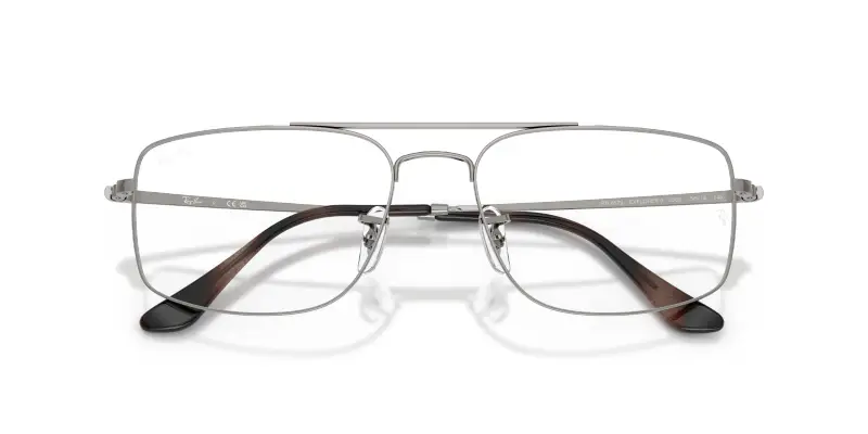 Unisex Ray - Ban RX6579 RX6579 2502 Montature da vista Metallo Grigio Trasparente Squadrata Normale miniatura 2