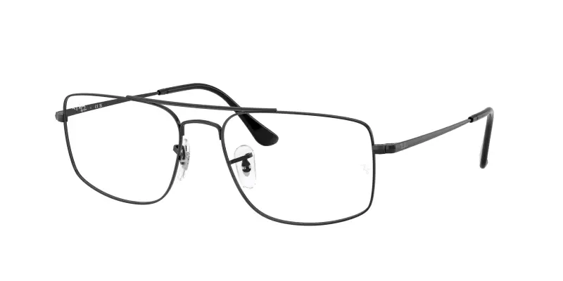 Unisex Ray - Ban RX6579 RX6579 2509 Montature da vista Metallo Nero Trasparente Squadrata Normale