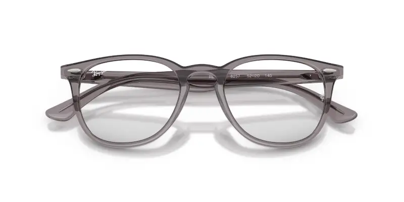 Unisex Ray - Ban RX7159 8257 Montature da vista Acetato Grigio Trasparente Pantos Normale miniatura 2