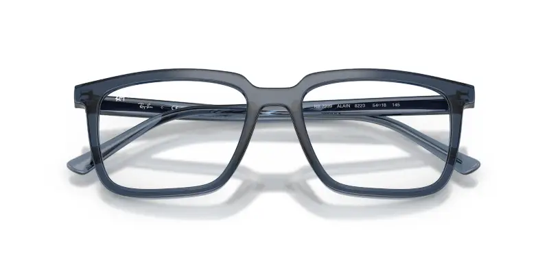 Unisex Ray - Ban RX7239 ALAIN 8223 Montature da vista Acetato Blu Trasparente Squadrata Normale miniatura 2