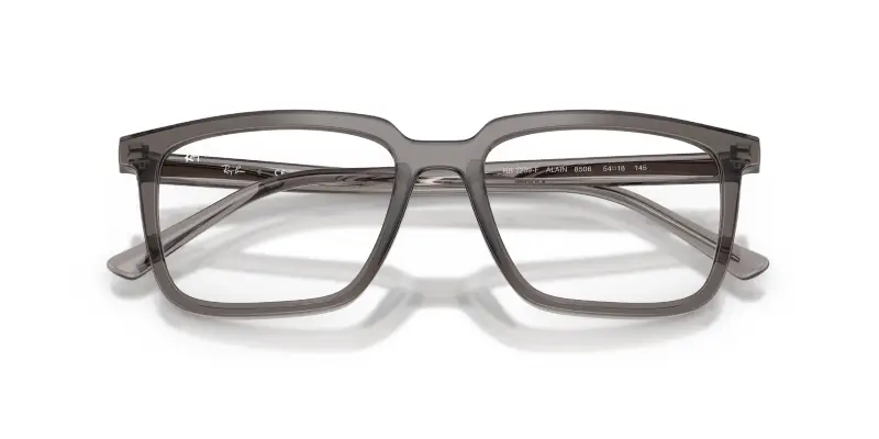 Unisex Ray - Ban RX7239 ALAIN 8506 Montature da vista Acetato Grigio Trasparente Squadrata Normale miniatura 2