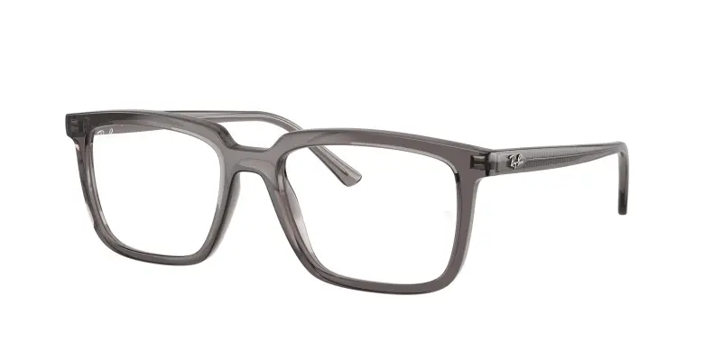 Unisex Ray - Ban RX7239 ALAIN 8506 Montature da vista Acetato Grigio Trasparente Squadrata Normale