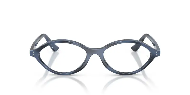 Unisex Ray - Ban RX7265 8490 Montature da vista Iniettato Blu Trasparente Geometrica Normale miniatura 3