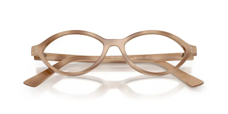 Unisex Ray - Ban RX7265 8491 Montature da vista Iniettato Tartaruga Trasparente Geometrica Normale miniatura 2