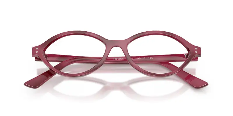 Unisex Ray - Ban RX7265 8492 Montature da vista Iniettato Viola Trasparente Geometrica Normale miniatura 2