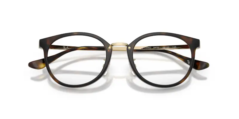 Unisex Ray - Ban RX7266D 8472 Montature da vista Nylon Tartaruga Trasparente Pantos Normale miniatura 2