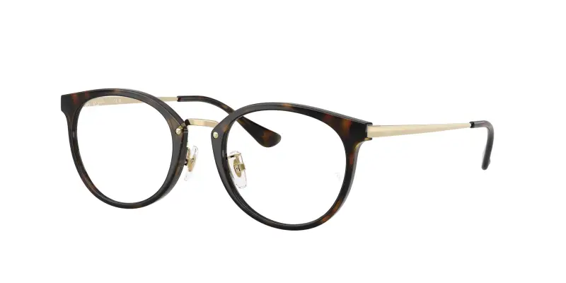 Unisex Ray - Ban RX7266D 8472 Montature da vista Nylon Tartaruga Trasparente Pantos Normale