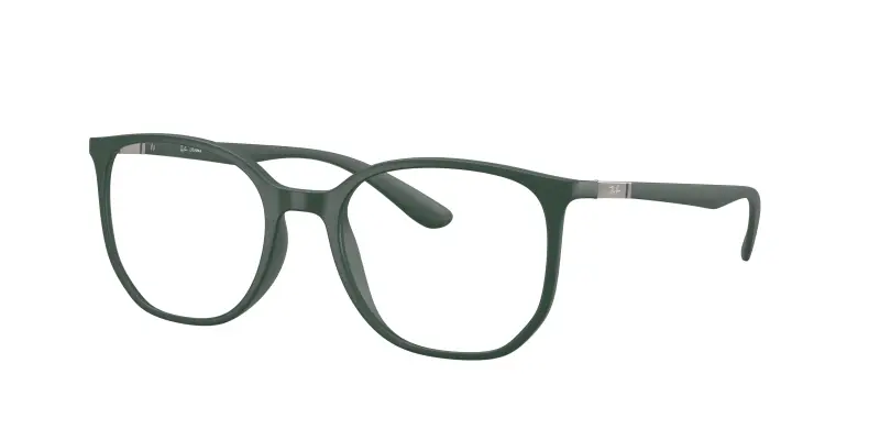 Unisex Ray - Ban RX7397 8062 Montature da vista Peek Verde Trasparente Geometrica Normale