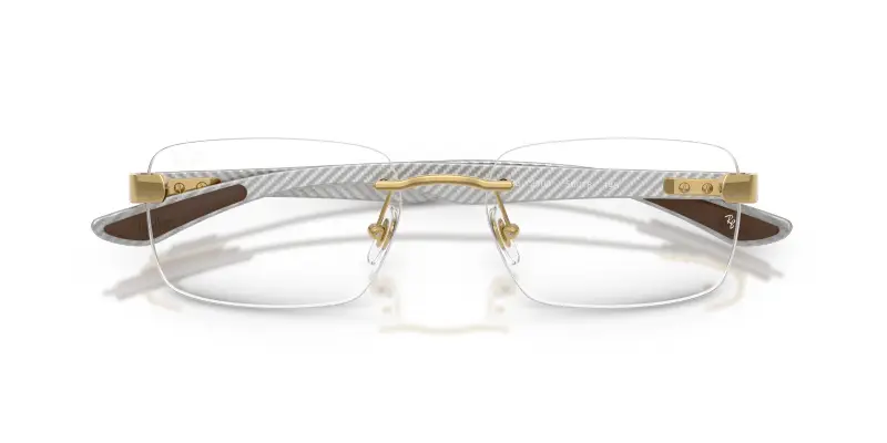 Unisex Ray - Ban RX8423 2500 Montature da vista Metallo Oro Trasparente Squadrata Normale miniatura 2