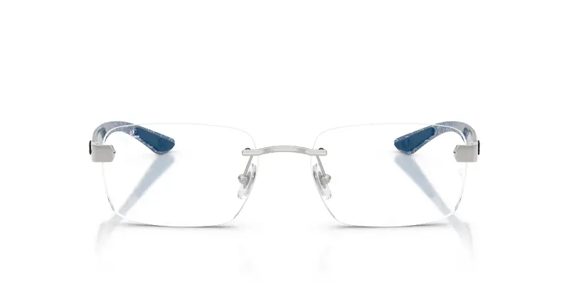 Unisex Ray - Ban RX8423 2501 Montature da vista Metallo Argento Trasparente Squadrata Normale miniatura 3