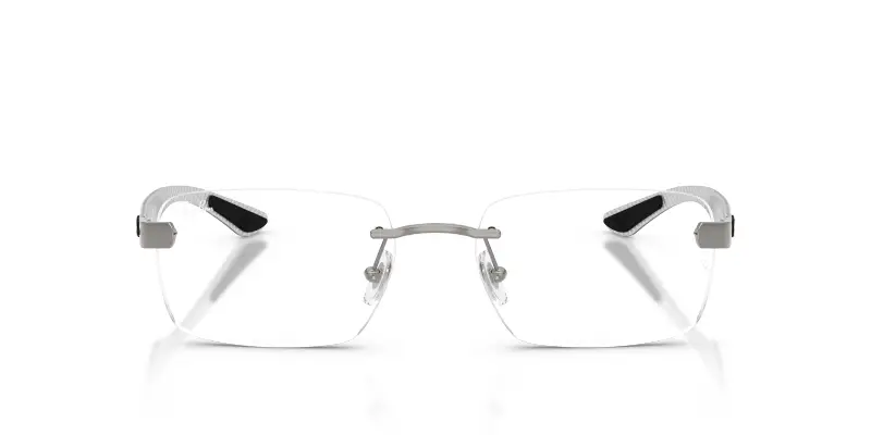 Unisex Ray - Ban RX8423 2502 Montature da vista Metallo Grigio Trasparente Squadrata Normale miniatura 3