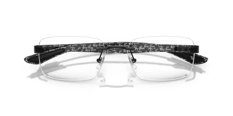 Unisex Ray - Ban RX8423 2509 Montature da vista Metallo Nero Trasparente Squadrata Normale miniatura 2