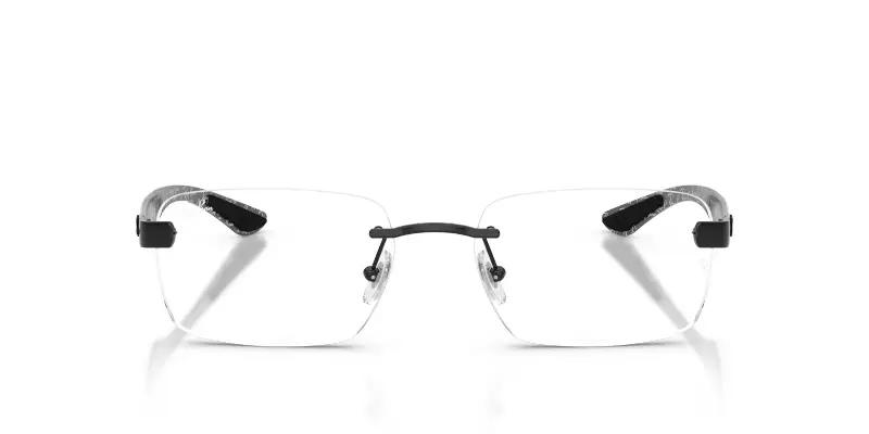 Unisex Ray - Ban RX8423 2509 Montature da vista Metallo Nero Trasparente Squadrata Normale miniatura 3