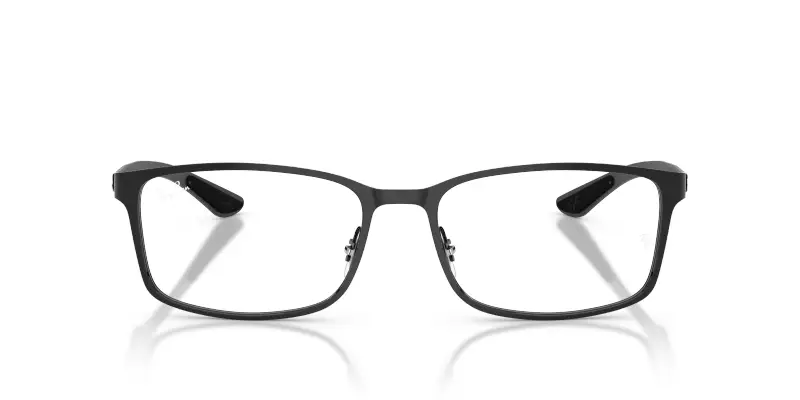 Unisex Ray - Ban RX8424 2509 Montature da vista Metallo Nero Trasparente Squadrata Normale miniatura 3