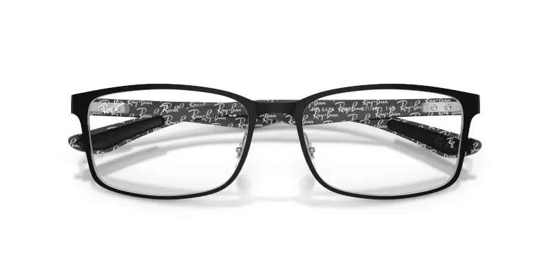 Unisex Ray - Ban RX8424 2997 Montature da vista Metallo Nero Trasparente Squadrata Normale miniatura 2