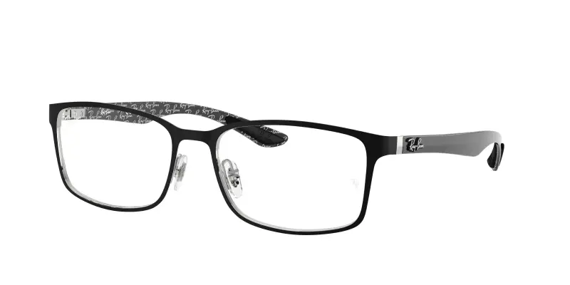 Unisex Ray - Ban RX8424 2997 Montature da vista Metallo Nero Trasparente Squadrata Normale