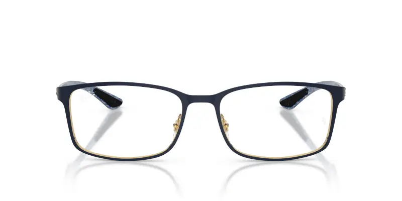 Unisex Ray - Ban RX8424 3226 Montature da vista Metallo Blu Trasparente Squadrata Normale miniatura 3