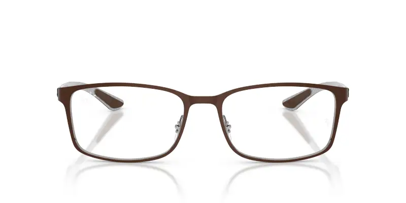 Unisex Ray - Ban RX8424 3227 Montature da vista Metallo Marrone Trasparente Squadrata Normale miniatura 3