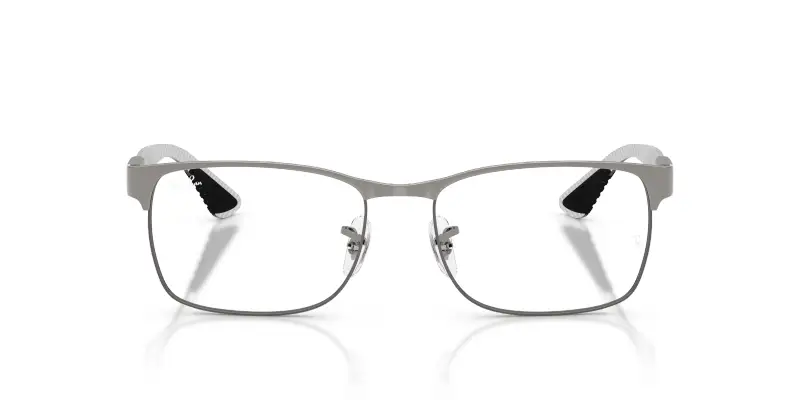 Unisex Ray - Ban RX8425M F099 Montature da vista Metallo Grigio Trasparente Pillow Normale miniatura 3