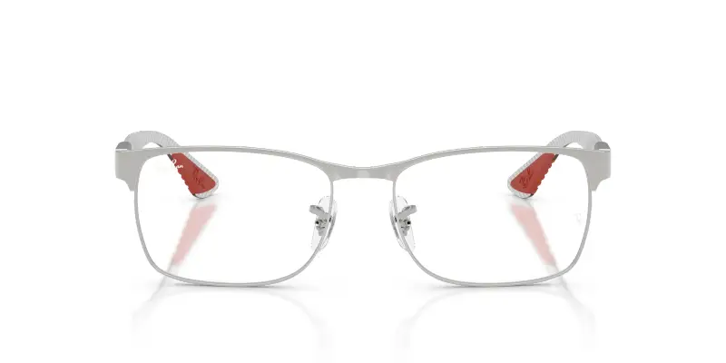 Unisex Ray - Ban RX8425M F131 Montature da vista Metallo Argento Trasparente Pillow Normale miniatura 3