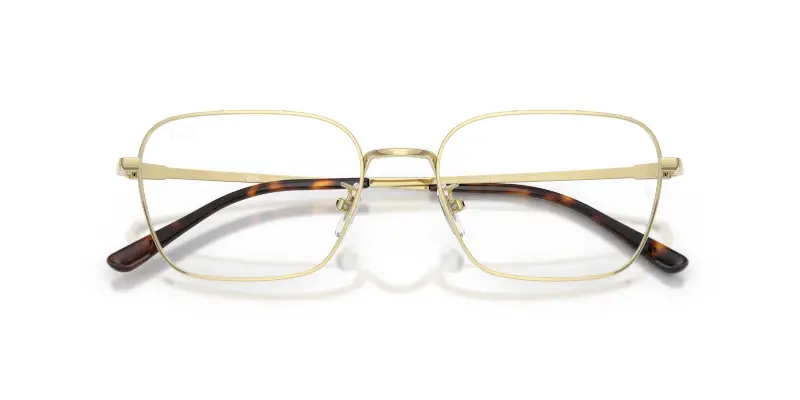 Unisex Ray - Ban RX8784D 1251 Montature da vista Titanio Oro Trasparente Squadrata Normale miniatura 2