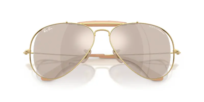 Unisex Ray - Ban x DOLCE&GABBANA RB3029M 001/0V Occhiali da sole Metallo Oro Marrone Pilot Specchiate miniatura 2