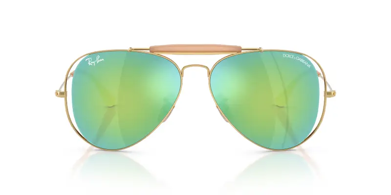 Unisex Ray - Ban x DOLCE&GABBANA RB3029M 001/8N Occhiali da sole Metallo Oro Grigio Pilot Specchiate miniatura 3