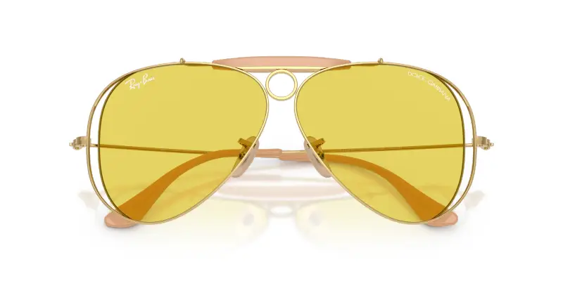 Unisex Ray - Ban x DOLCE&GABBANA RB3138M 001/85 Occhiali da sole Metallo Oro Giallo Pilot Normale miniatura 2