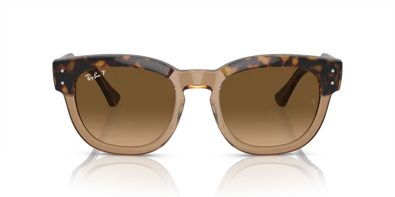 Ray - Ban Unisex RB0298S MEGA HAWKEYE 1292M2 Occhiali da sole Acetato Oro Marrone Squadrata Polarizzata Sfumato miniatura 2