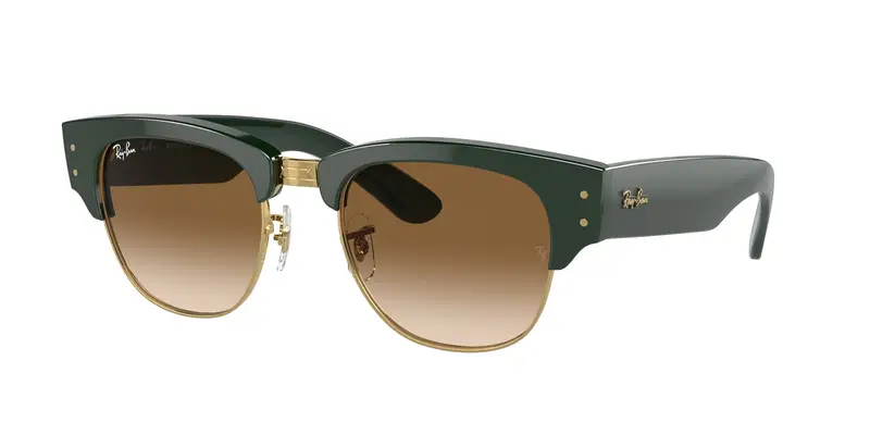 Ray - Ban Unisex RB0316S MEGA CLUBMASTER 136851 Occhiali da sole Acetato Verde Marrone Squadrata Normale Sfumato