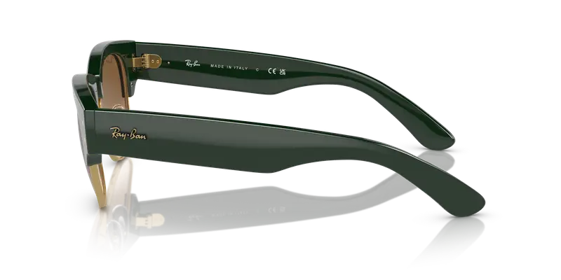 Ray - Ban Unisex RB0316S MEGA CLUBMASTER 136851 Occhiali da sole Acetato Verde Marrone Squadrata Normale Sfumato miniatura 3