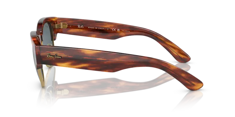 Ray - Ban Unisex RB0316S MEGA CLUBMASTER 954/3R Occhiali da sole Acetato Marrone Blu Squadrata Polarizzata miniatura 3