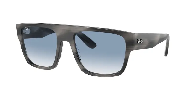 Ray - Ban Unisex RB0360S DRIFTER 14043F Occhiali da sole Acetato Grigio Blu Squadrata Normale Sfumato