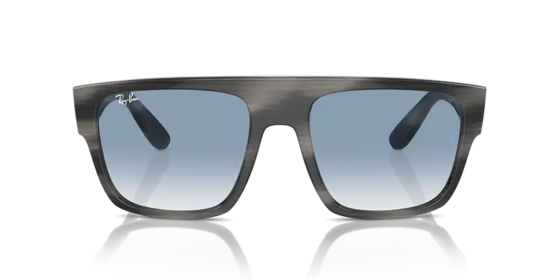 Ray - Ban Unisex RB0360S DRIFTER 14043F Occhiali da sole Acetato Grigio Blu Squadrata Normale Sfumato miniatura 2