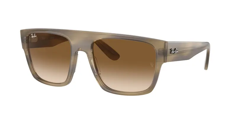 Ray - Ban Unisex RB0360S DRIFTER 140551 Occhiali da sole Acetato Verde Marrone Squadrata Normale Sfumato