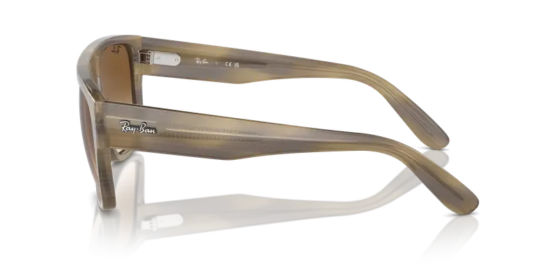 Ray - Ban Unisex RB0360S DRIFTER 140551 Occhiali da sole Acetato Verde Marrone Squadrata Normale Sfumato miniatura 3