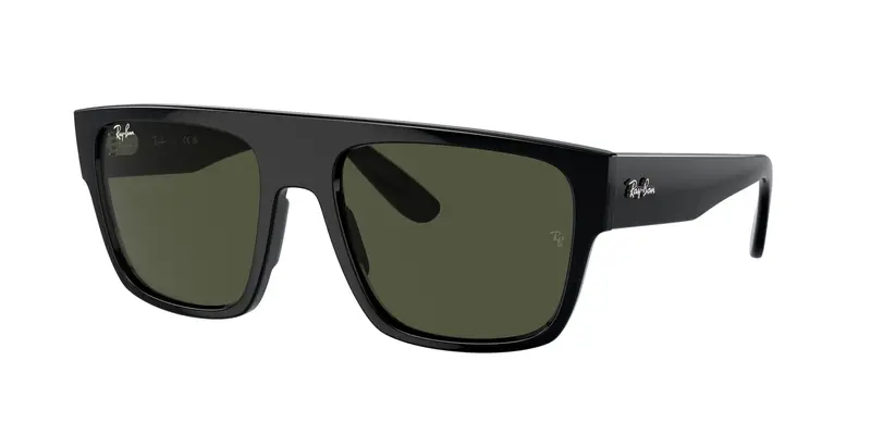 Ray - Ban Unisex RB0360S DRIFTER 901/31 Occhiali da sole Acetato Nero Verde Squadrata Normale