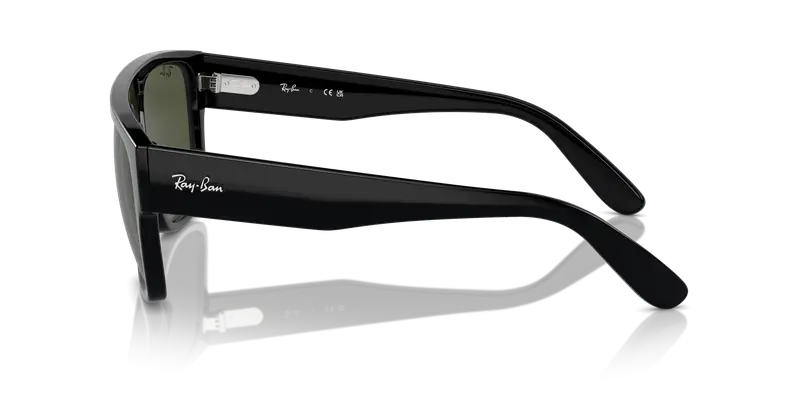 Ray - Ban Unisex RB0360S DRIFTER 901/31 Occhiali da sole Acetato Nero Verde Squadrata Normale miniatura 3