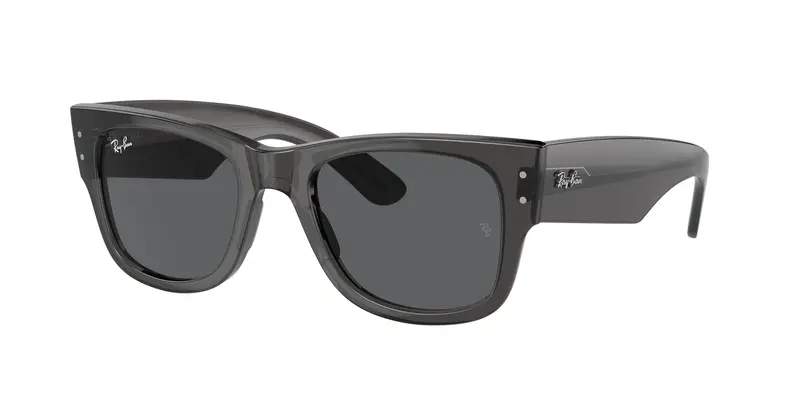 Ray - Ban Unisex RB0840S MEGA WAYFARER 1390B1 Occhiali da sole Acetato Nero Grigio Squadrata Normale