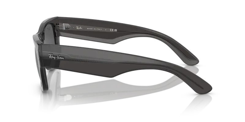 Ray - Ban Unisex RB0840S MEGA WAYFARER 1390B1 Occhiali da sole Acetato Nero Grigio Squadrata Normale miniatura 3