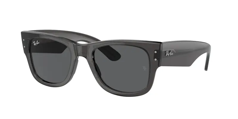 Ray - Ban Unisex RB0840S MEGA WAYFARER 1406B1 Occhiali da sole Acetato Nero Grigio Squadrata Normale