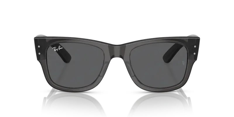 Ray - Ban Unisex RB0840S MEGA WAYFARER 1406B1 Occhiali da sole Acetato Nero Grigio Squadrata Normale miniatura 2