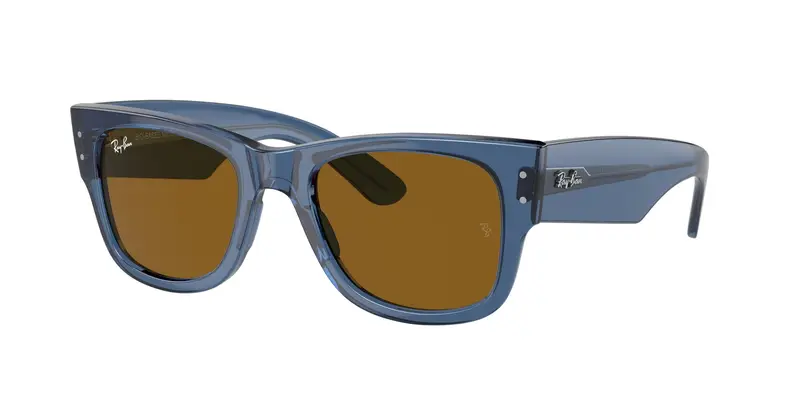 Ray - Ban Unisex RB0840S MEGA WAYFARER 668073 Occhiali da sole Acetato Blu Marrone Squadrata Normale