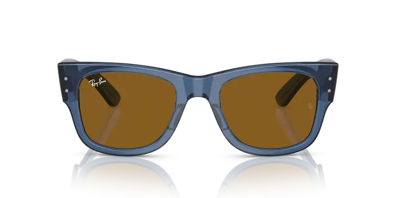 Ray - Ban Unisex RB0840S MEGA WAYFARER 668073 Occhiali da sole Acetato Blu Marrone Squadrata Normale miniatura 2