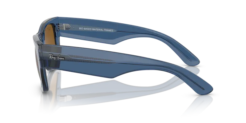 Ray - Ban Unisex RB0840S MEGA WAYFARER 668073 Occhiali da sole Acetato Blu Marrone Squadrata Normale miniatura 3