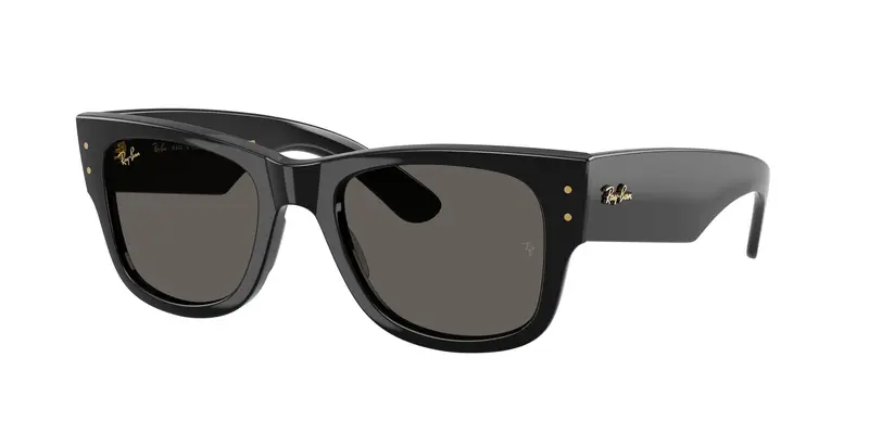 Ray - Ban Unisex RB0840S MEGA WAYFARER 6826J5 Occhiali da sole Acetato Nero Grigio Squadrata Normale