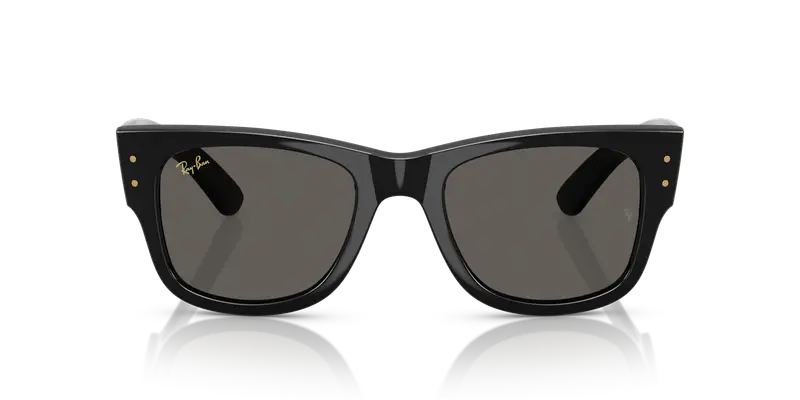 Ray - Ban Unisex RB0840S MEGA WAYFARER 6826J5 Occhiali da sole Acetato Nero Grigio Squadrata Normale miniatura 2